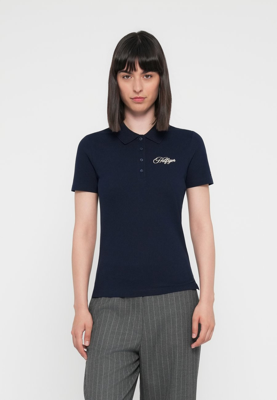 

Поло Tommy Hilfiger SCRIPT SLIM, Dark Night Navy/Dark Blue