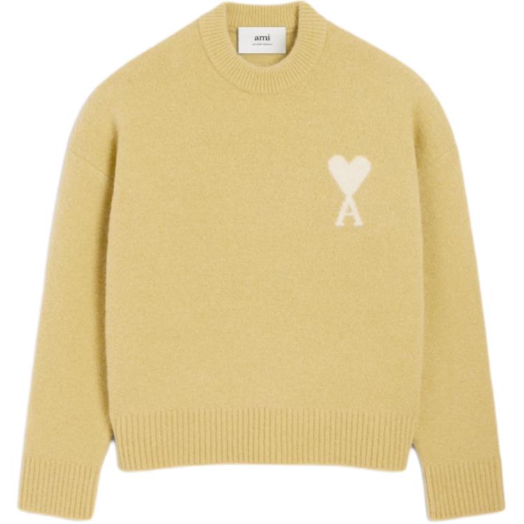 

Ami Paris Ami De Coeur свитер с круглым вырезом AMIPARIS, зеленый/белый