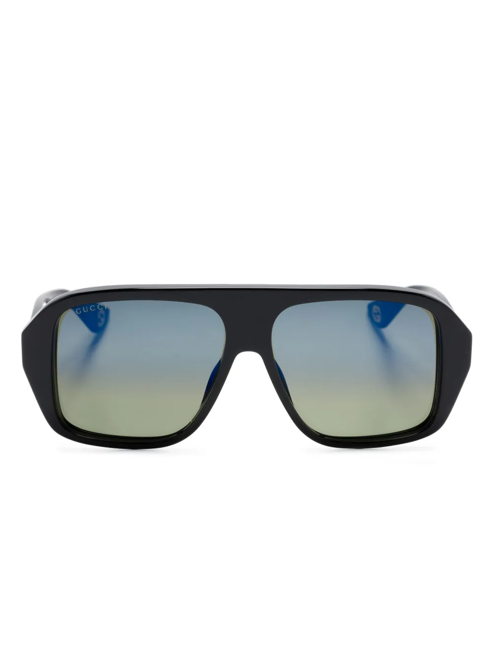 

Солнцезащитные очки в массивной оправе Gucci Eyewear, черный
