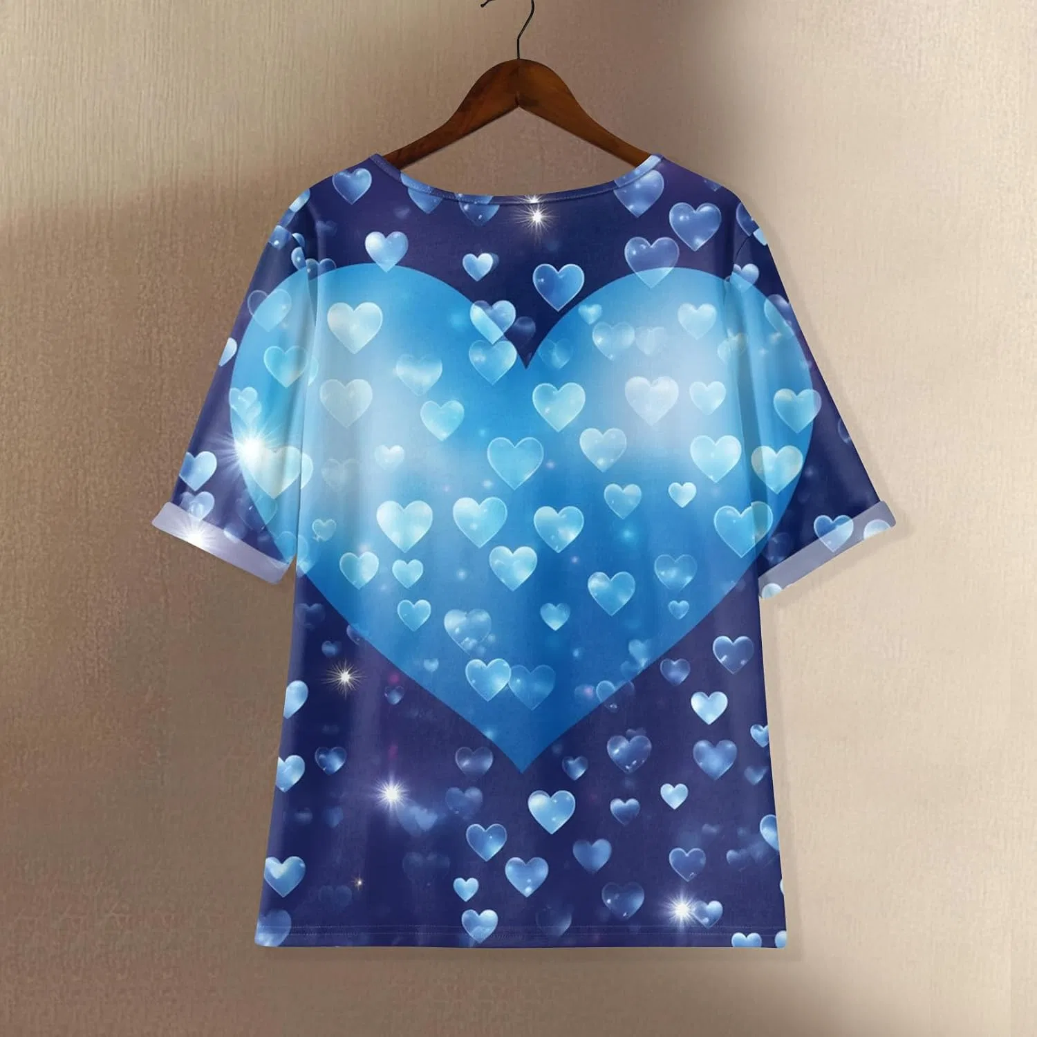 Женская футболка с принтом, Cotton Linen, 4-sky Blue — фото 2