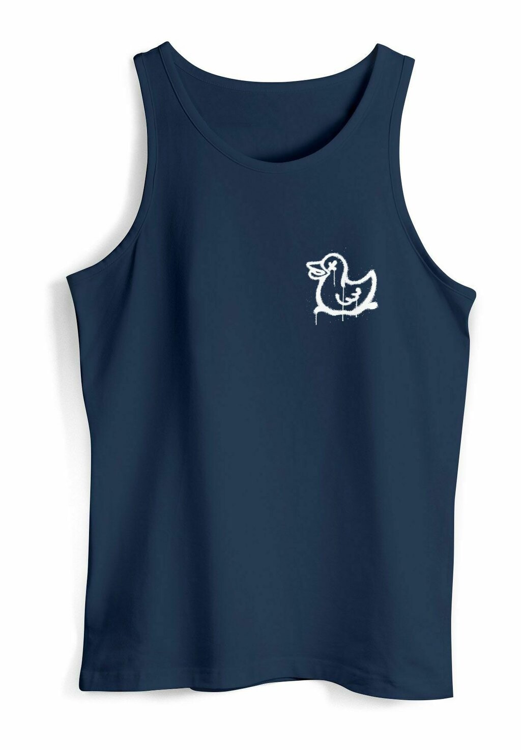 

Топ TANK AUFDRUCK DRIPPY DUCK ENTE GRAFFITI STYLE PRINT Neverless, темно-синий