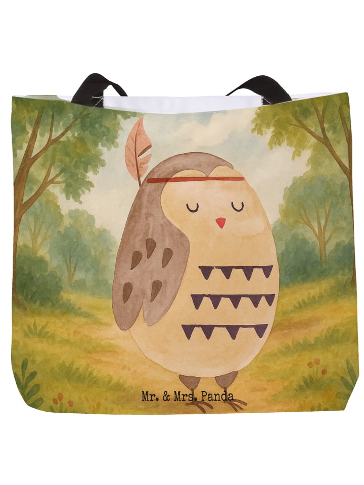 

Mr. & Mrs. Panda Сумка с рисунком совиных перьев, без надписи, белого цвета