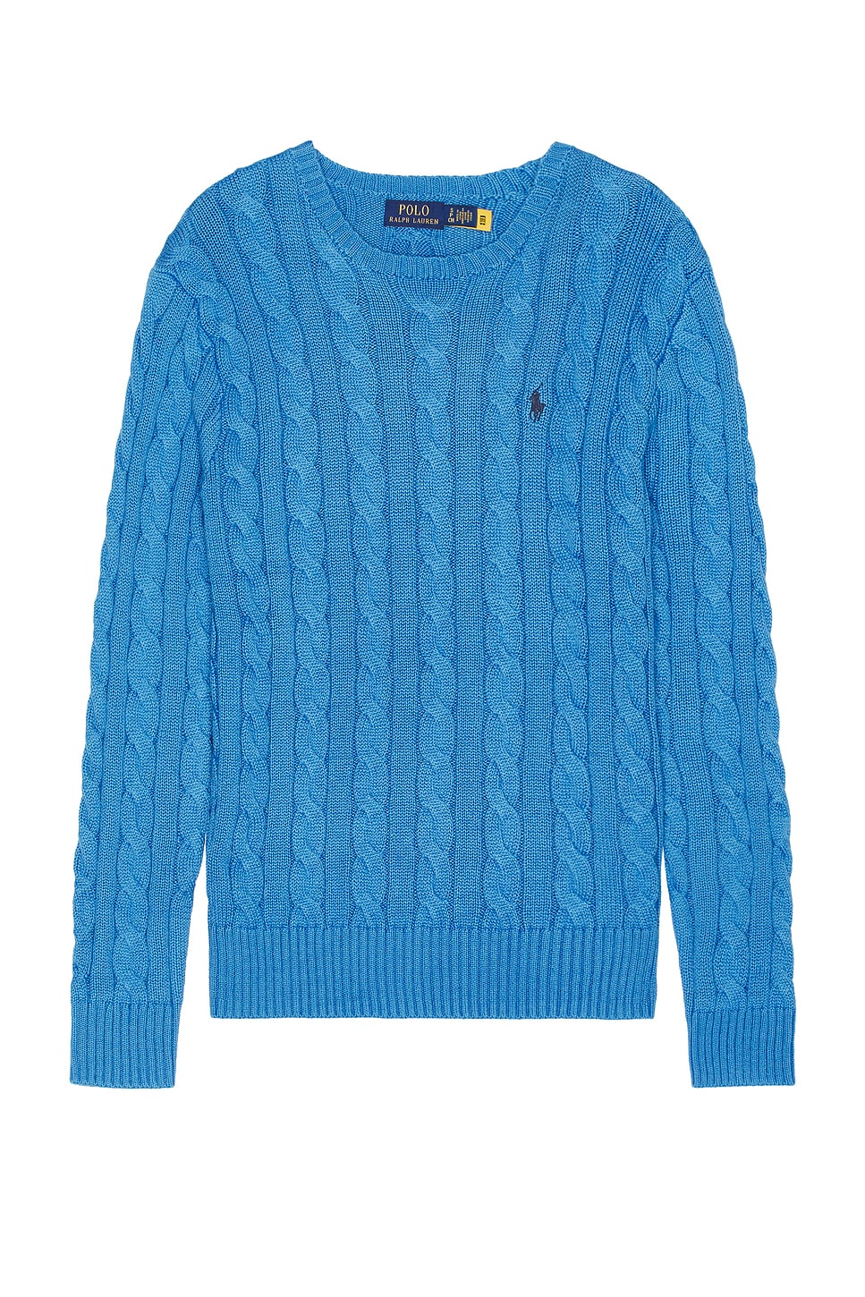 

Свитер вязанной вязки с круглым вырезом Polo Ralph Lauren, цвет Blue Orbit