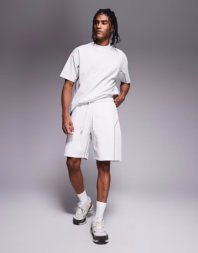 

Трикотажные шорты светло-серого цвета с декоративными швами Good For Nothing