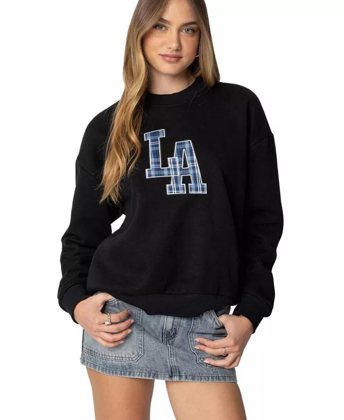 

Женская толстовка в клетку La Plaid Edikted, черный