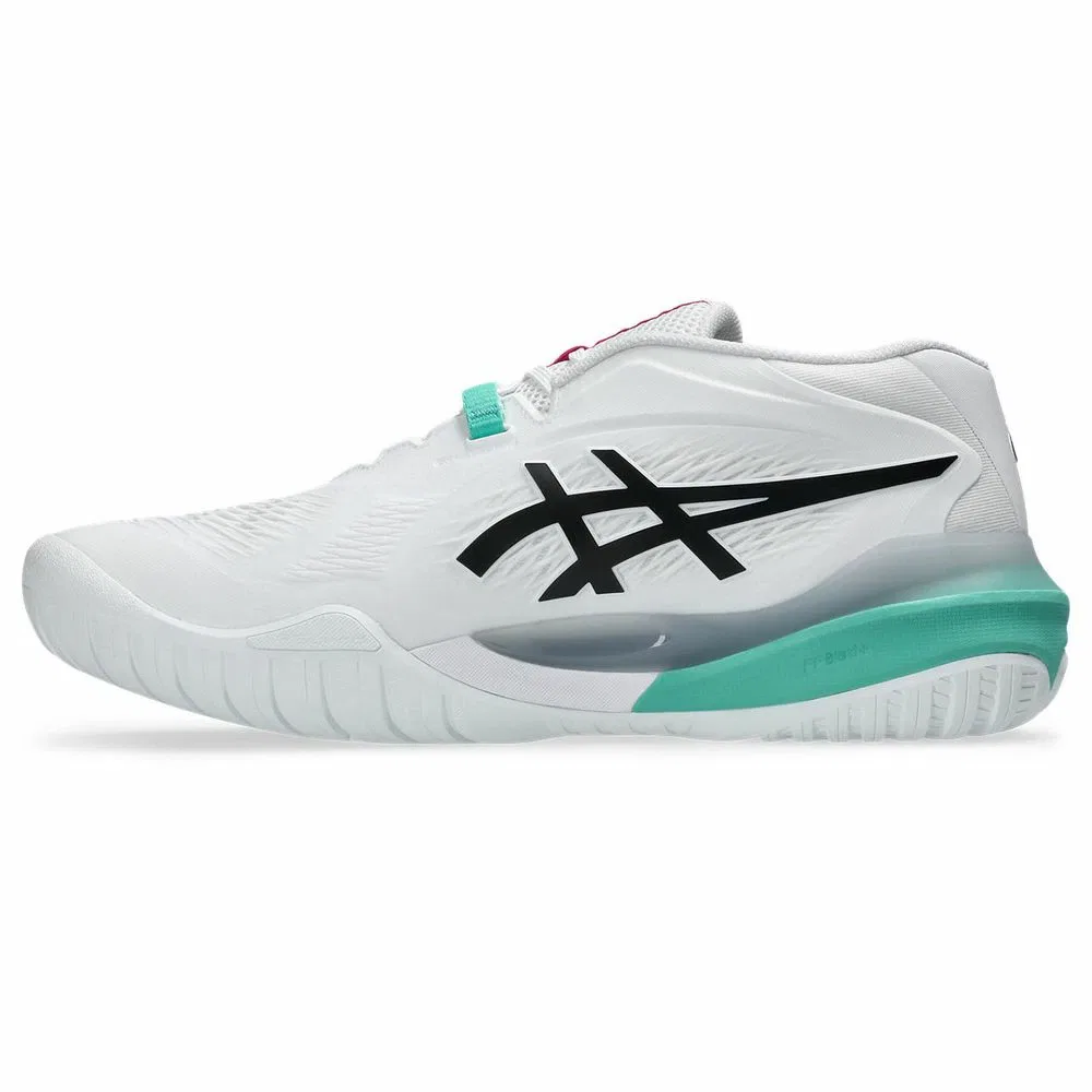 Мужские теннисные кроссовки «GEL-Resolution X Wide» от ASICS, White-Auroragreen (103) — фото 2