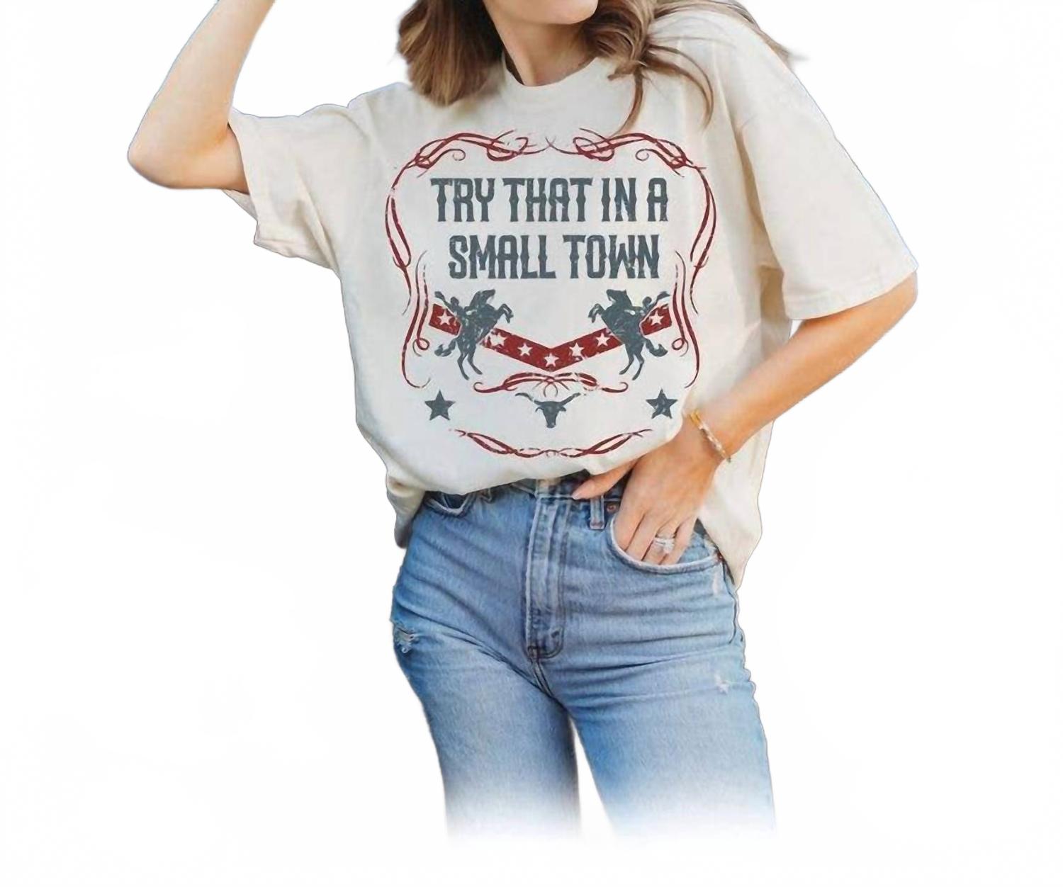 

Футболка Try That In A Small Town бежевая J.COONS