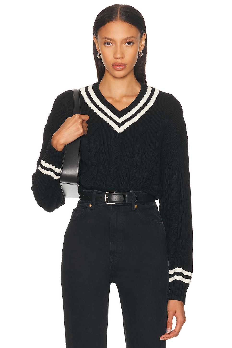 

Свитер с V-образным вырезом Polo Ralph Lauren, Polo Black & Cricket Cream