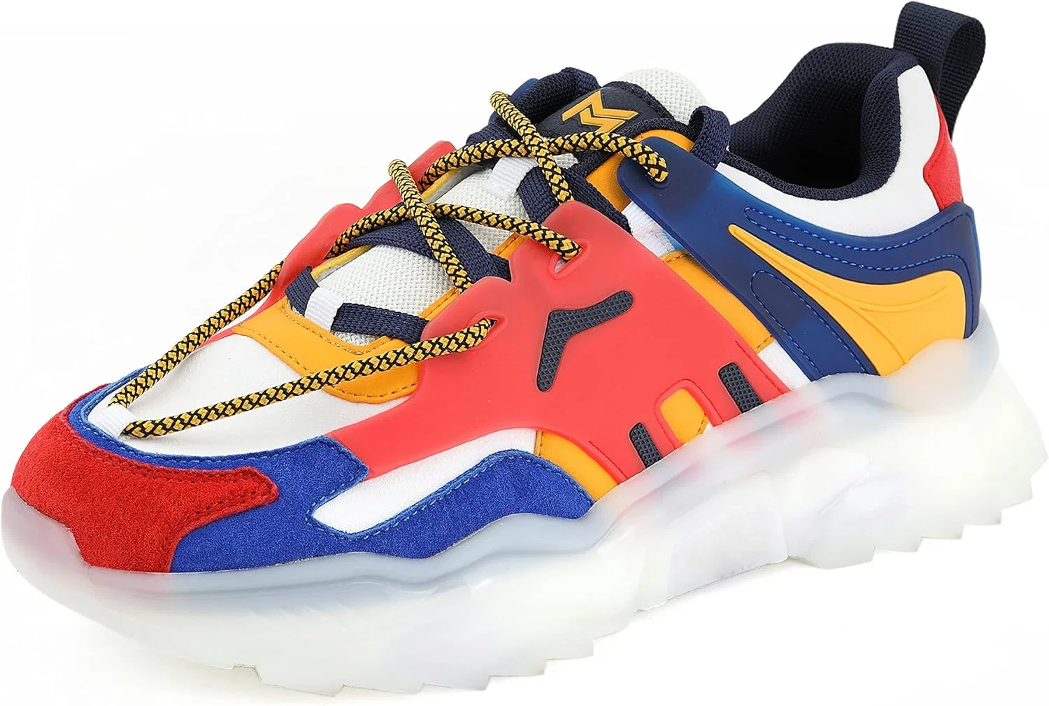 Мужские кроссовки Mazino Molten Fashion Chunky - спортивная повседневная обувь для мужчин, Navy Blue, Red, Yellow