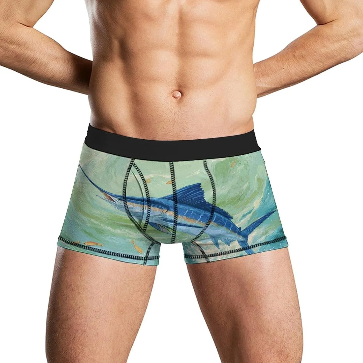 Боксеры из стрейча, Blue Marlin Fish, Style-40