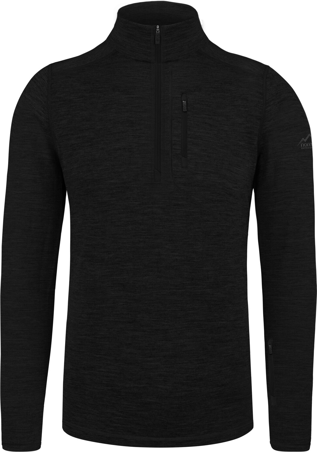 

Рубашка Normani Outdoor Sports Herren Merino Langarm mit 1/4 Zipper „Mildura“, черный