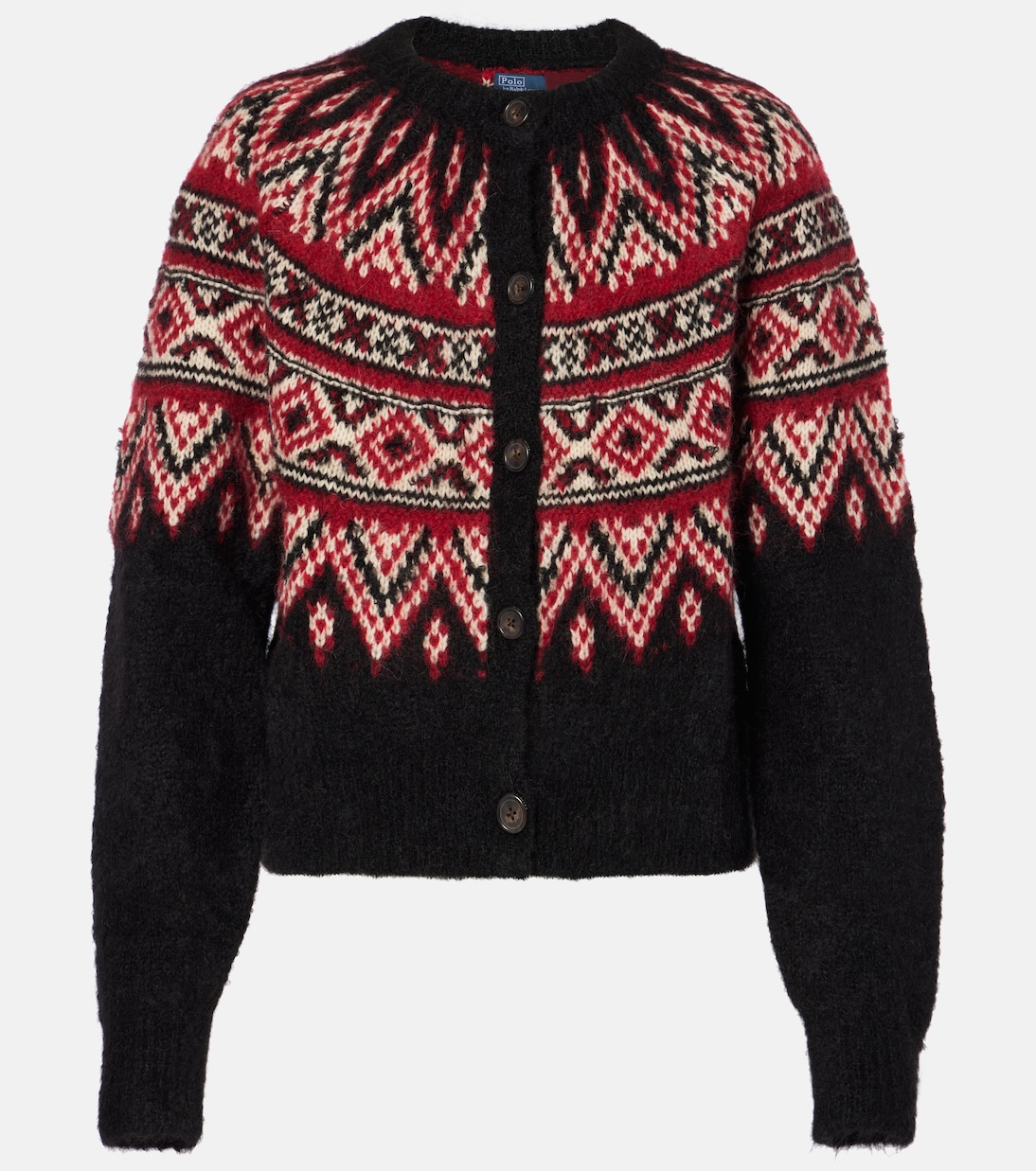 

Кардиган из смеси шерсти и альпаки в стиле Фэр-Айл Polo Ralph Lauren, Black Multi