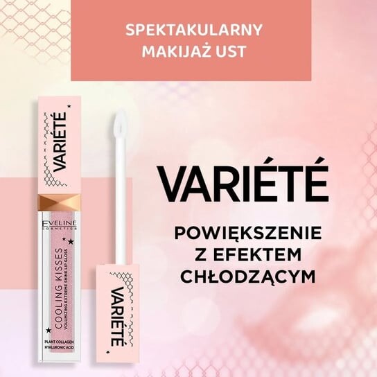 Блеск для губ 04 Candy Girl, 6,8 мл Eveline Cosmetics, Variete Cooling Kisses — фото 2