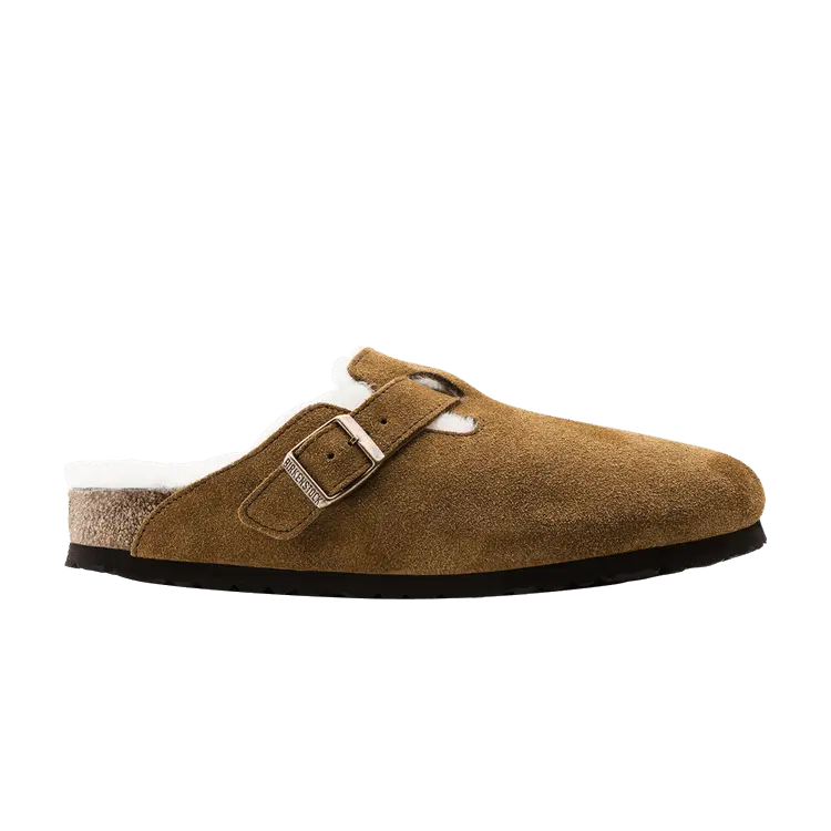 

Кроссовки Birkenstock Boston Shearling Suede Mink, желто-коричневый