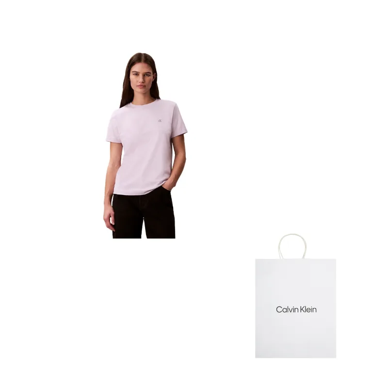 Футболка женская с круглым вырезом умеренного прямого кроя Calvin Klein, 3OQ-Lavender