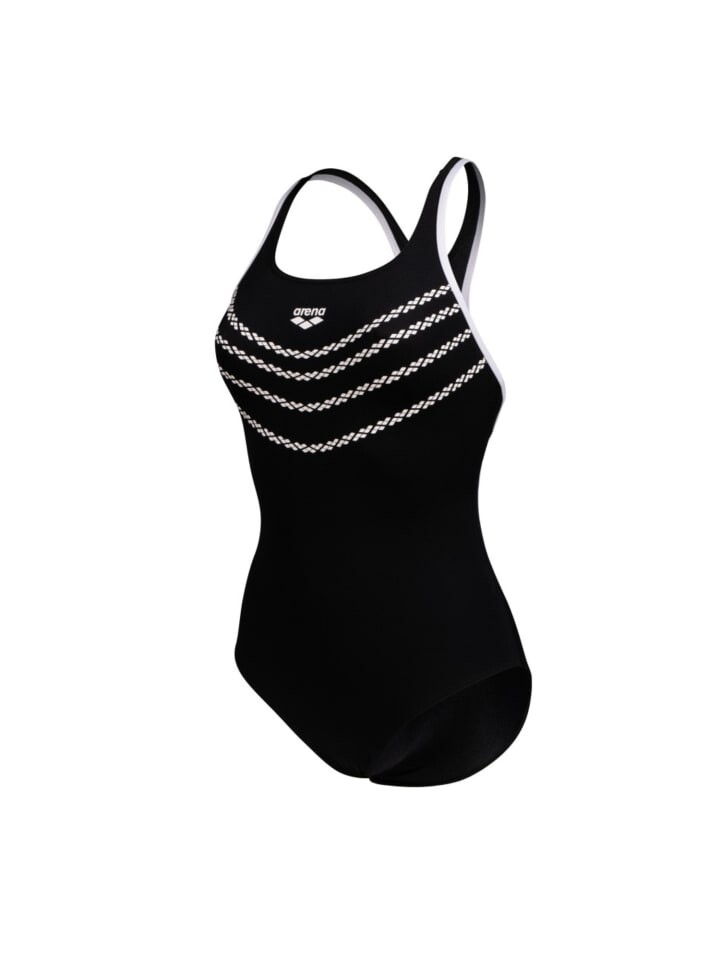 

Купальник Arena Losange V Print Schwimmanzug, цвет Schwarz-Weiss