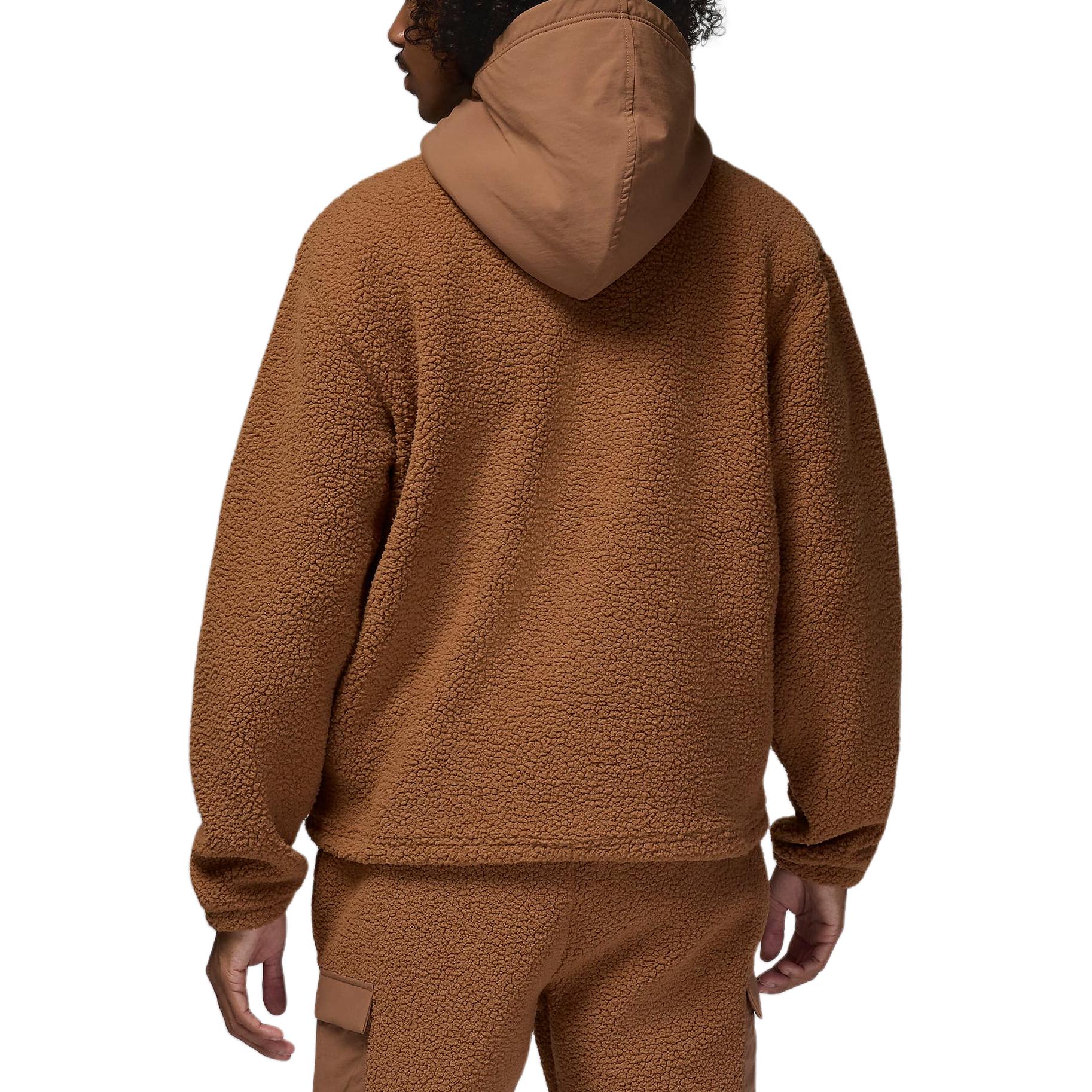 Толстовка с капюшоном Flight Men's High Pile Fleece Jordan, коричневый — фото 4