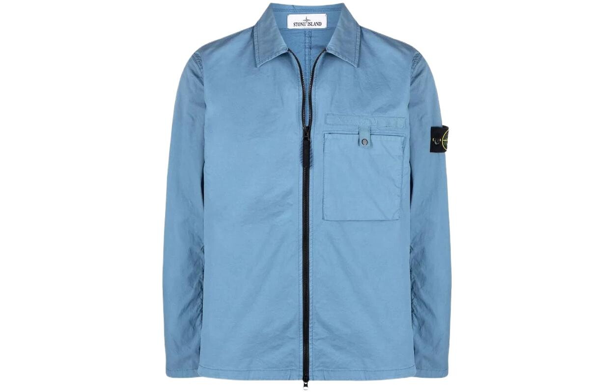

Куртка мужская Stone Island с карманом на заклепке, синий