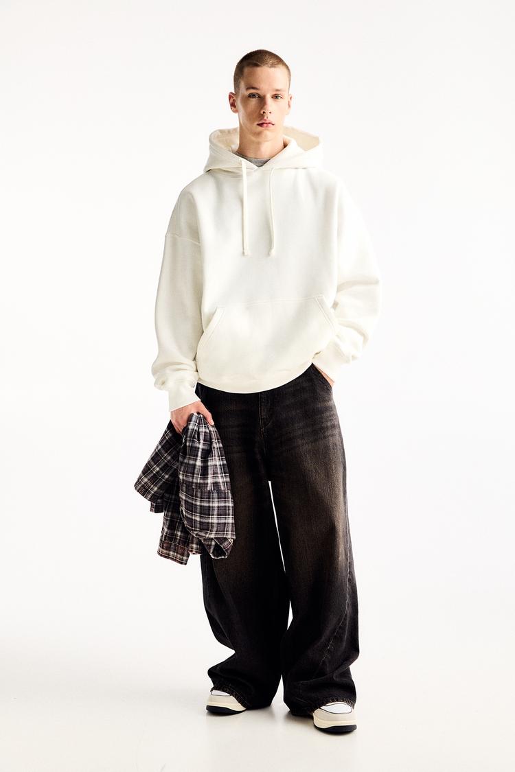 

Базовая толстовка с капюшоном Pull And Bear, белый