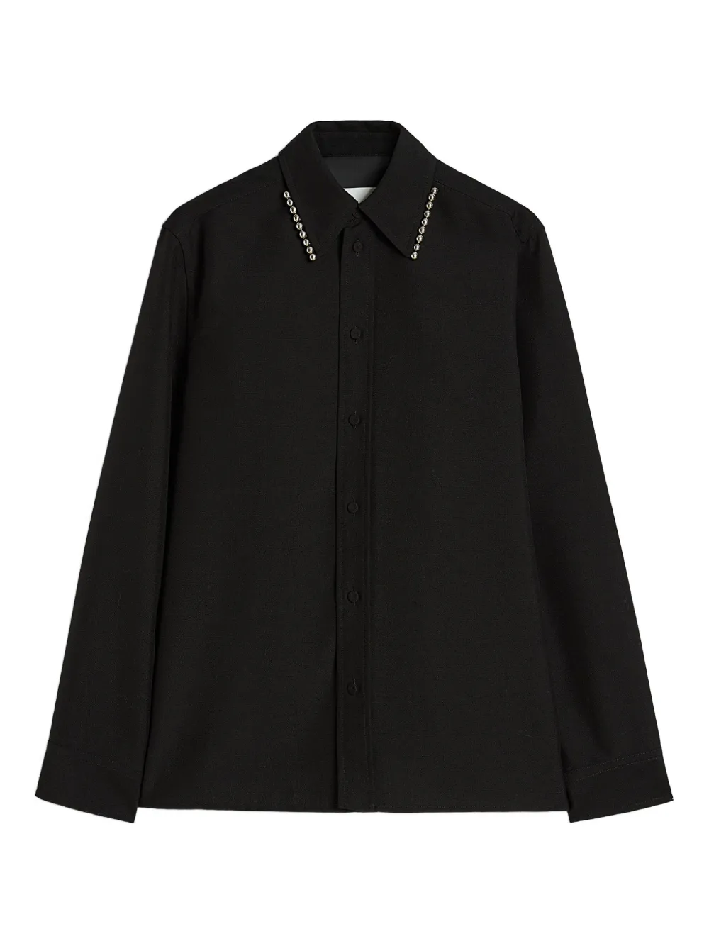 

Рубашка с декорированным воротником JIL SANDER, черный