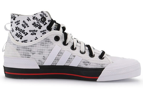 Кроссовки nizza высокие dl Adidas, белый — фото 2