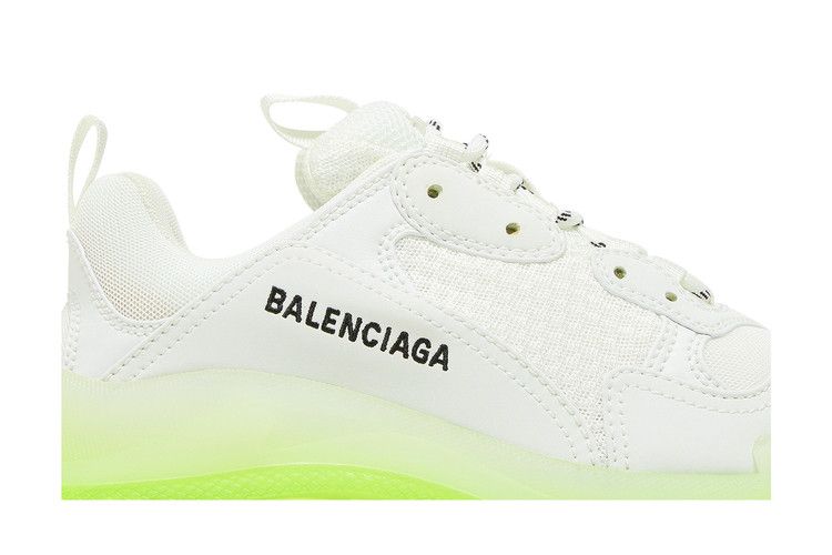 Кроссовки Balenciaga Balenciaga Wmns Triple S Sneaker 'Clear Sole - White Fluo Yellow', белый — фото 3