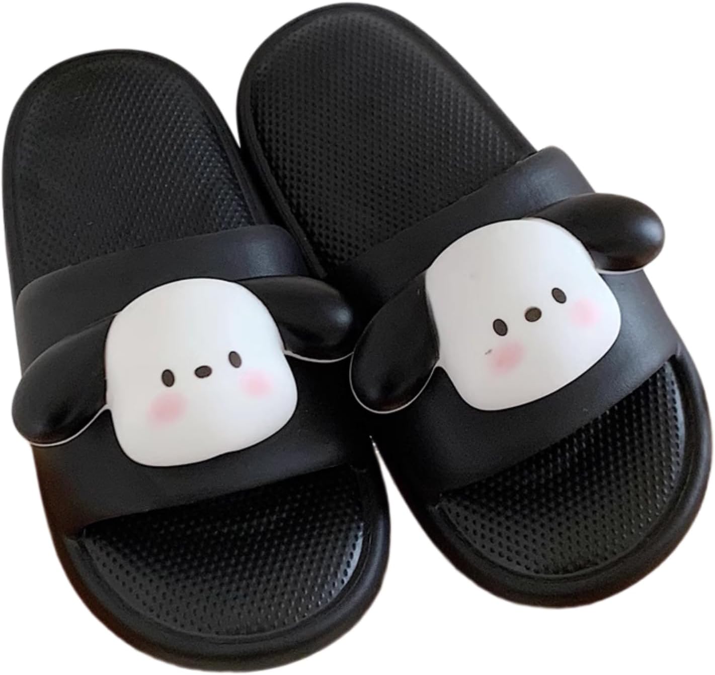 

Унисекс милые мультяшные шлепанцы с собакой для женщин и мужчин, тапочки для дома и улицы, для пляжа, бассейна и душа Ypnmr, черный