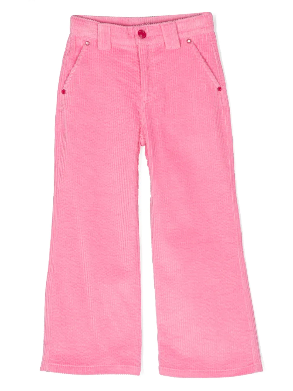 

Вельветовые брюки с завышенной талией Marc Jacobs Kids, розовый