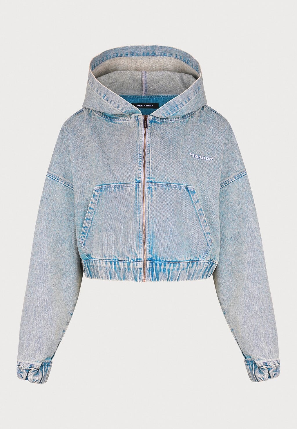 

Джинсовая куртка ZONA CROPPED ZIP Pegador, светло-голубой деним