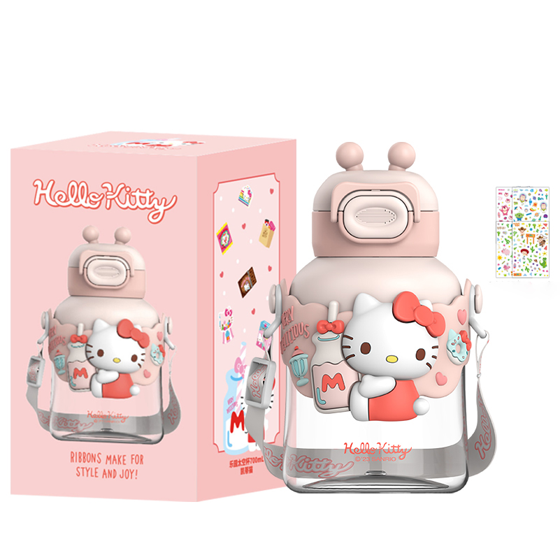 Sanrio Практичная соломенная кружка из материала Tritan, мультиколор, 700 мл — фото 2