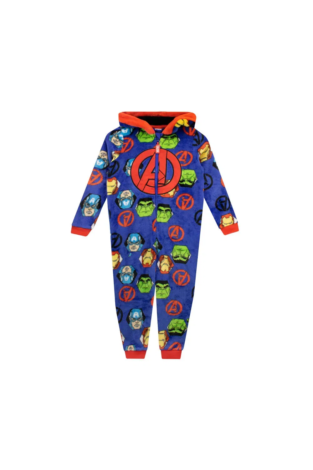 Пижама-слип Marvel Avengers Onesie из флиса, синий — фото 2