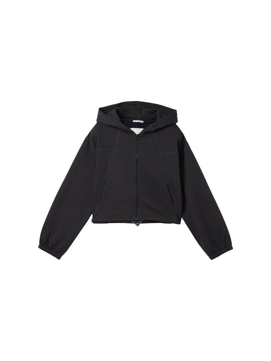 

Худи TOM TAILOR Zip-Up Hoodie, черный