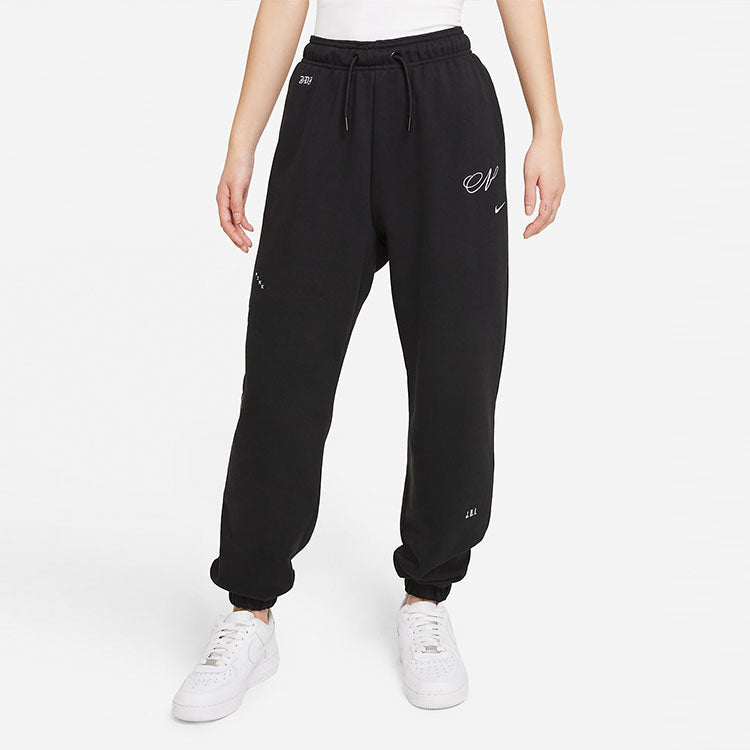 Спортивные брюки (WMNS) Nike Sportswear Icon Clash Oversized Casual Sports Lacing Breathable Long Pants/Trousers Black DD5043-010 — фото 4