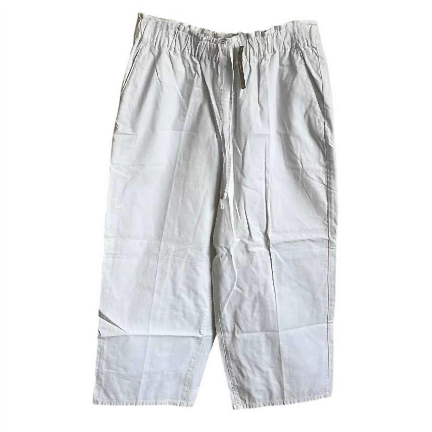 

Женские брюки на завязках из хлопковой смеси белого цвета J.Crew