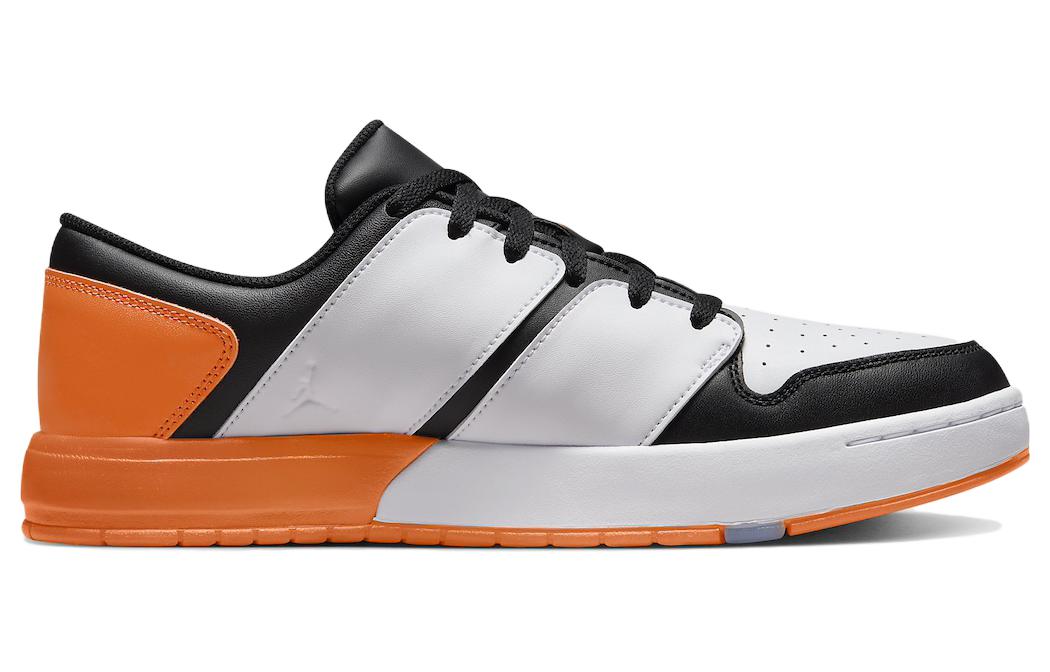 Nu Retro 1 Low Orange Blaze Jordan, белый черный оранжевый — фото 2