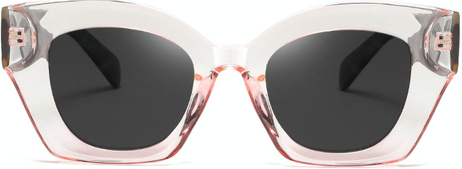 

Поляризованные солнцезащитные очки для женщин «кошачий глаз», модные очки с большой оправой и простым дизайном, солнцезащитные очки для женщин с защитой от УФ-излучения mincl, Pink Gray