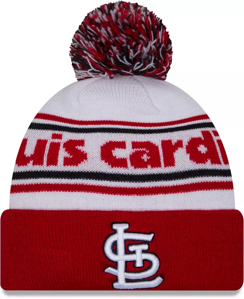 

Вязаная шапка New Era для взрослых St. Louis Cardinals с манжетами и красной полосой