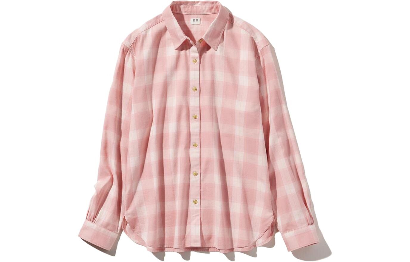 

Рубашка женская персиково-розовая Uniqlo