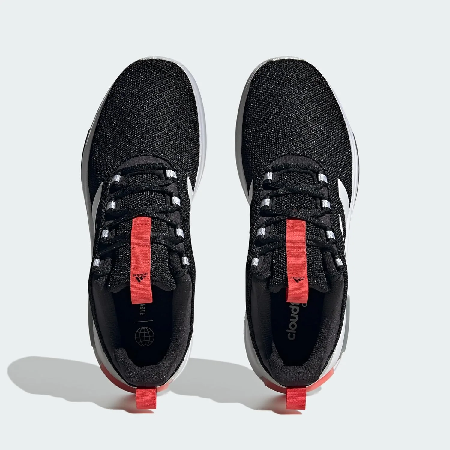Детские кроссовки Adidas Unisex Baby Grand Court Lifestyle на липучке, белый/черный/серый — фото 3