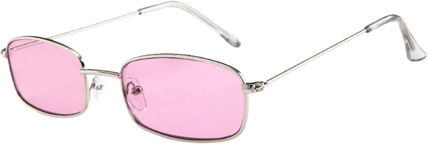 

Солнцезащитные очки с защитой от УФ-излучения UV400 | Металлическая оправа, прозрачные линзы | Для женщин и мужчин, для занятий спортом на открытом воздухе и вождения DSVIGF, 05 Silver-pink