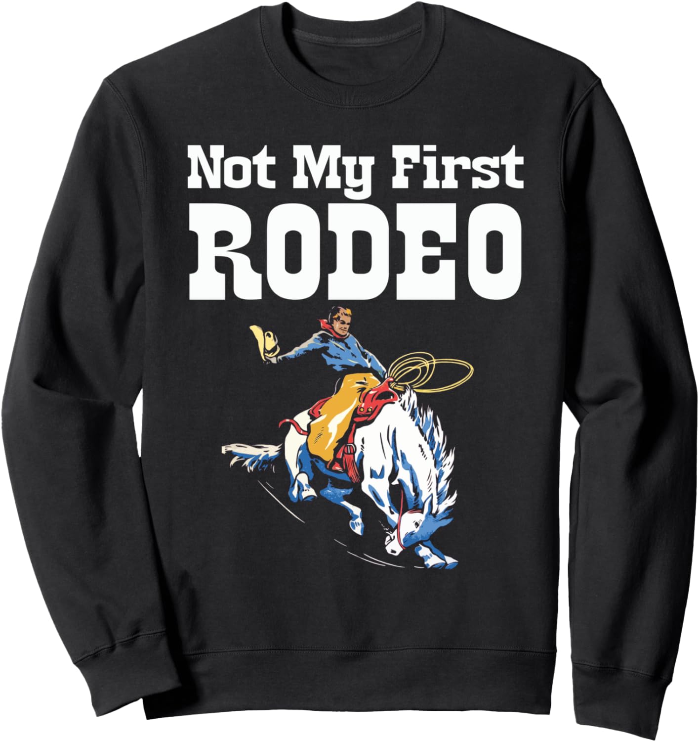 

Не первое родео. Забавная винтажная хипстерская толстовка в стиле вестерн Festy Rave Tees, черный