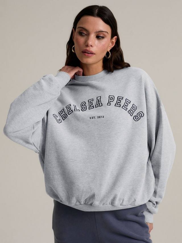 

Свитшот из чистой органической хлопковой ткани с логотипом Varsity Chelsea Peers, Grey Marl