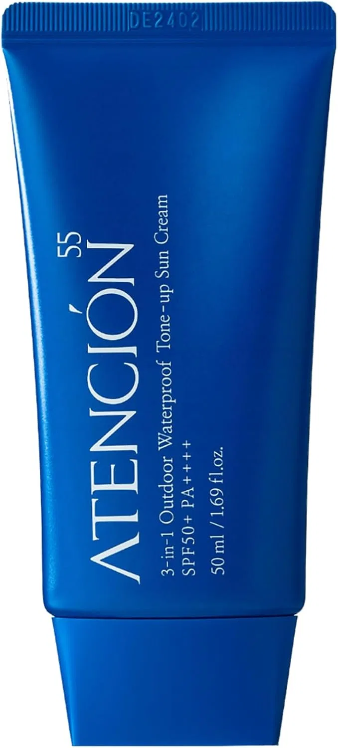 Солнцезащитный крем для лица Outdoor Waterproof Tone Up Sunscreen ATENCION 55 SPF50+ PA++++ 50 мл