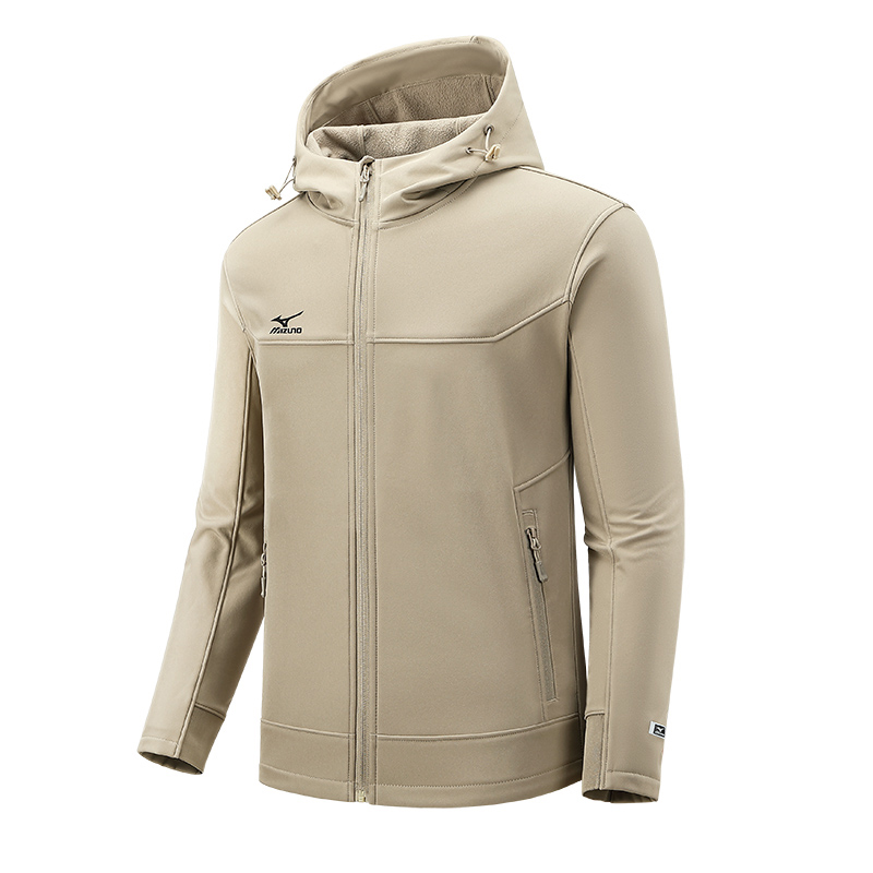 

Женская куртка из софтшелла с капюшоном, утепленная и на флисовой подкладке Mizuno, хаки