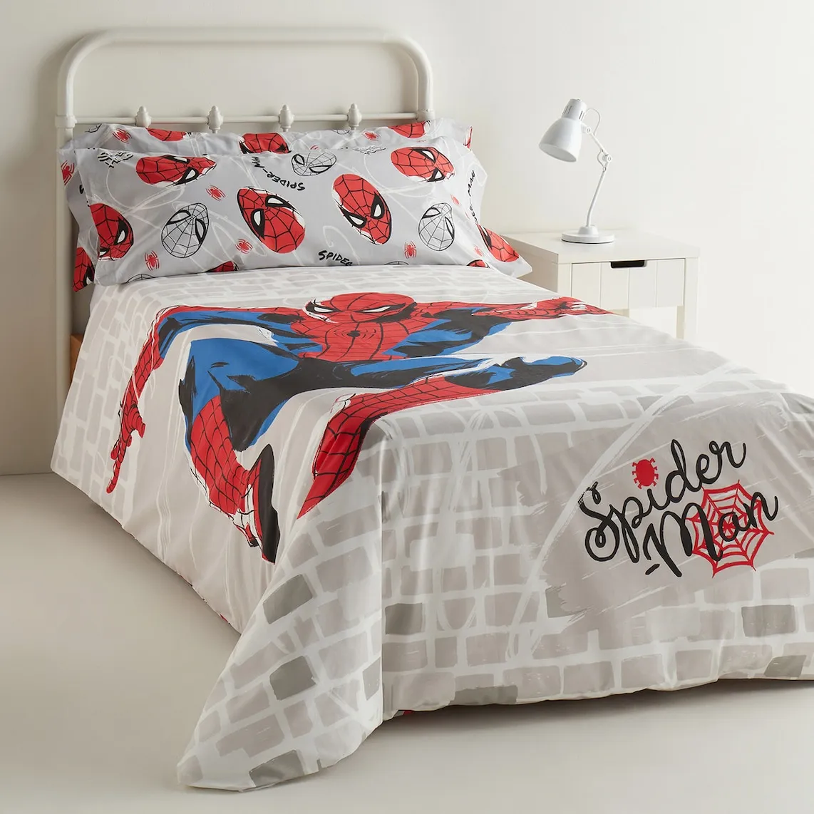 

Комплект хлопковых пододеяльников Spiderman Wall Marvel-Lic, серый