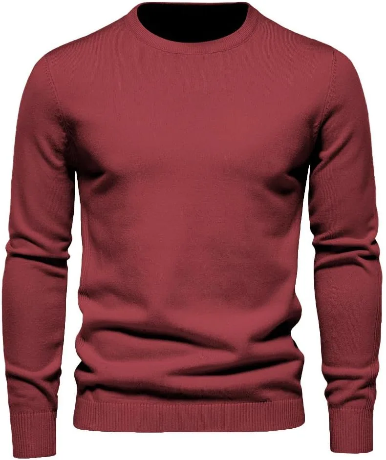 

Мужской свитер-пуловер O-Neck, теплый, мягкий, сплошной цвет SWEPER