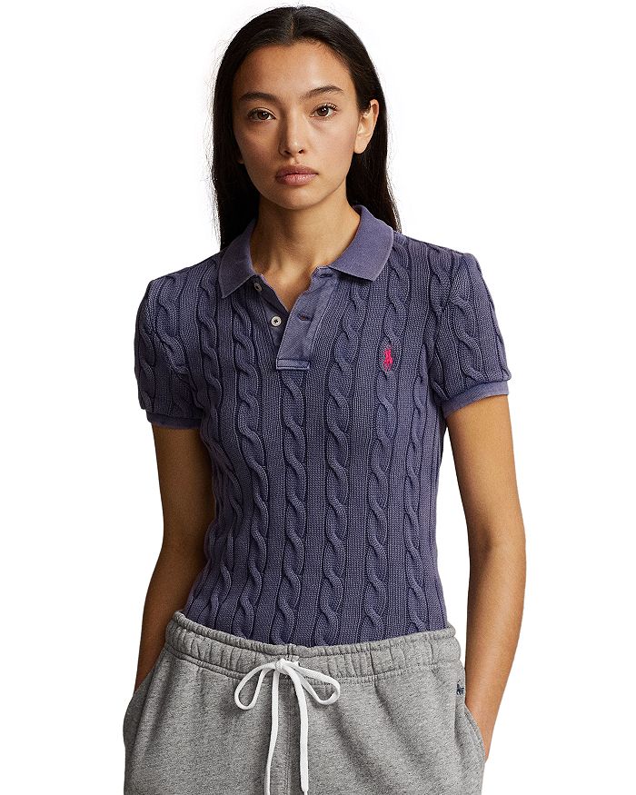 

Вязаный поло-свитер Ralph Lauren, синий