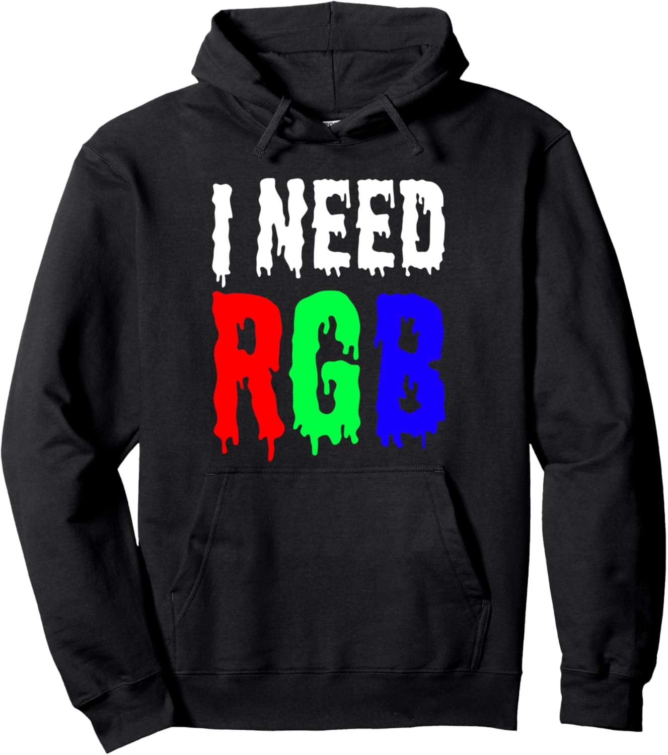 

Мне нужна RGB-подсветка - Забавная геймерская толстовка, черная Need Rgb