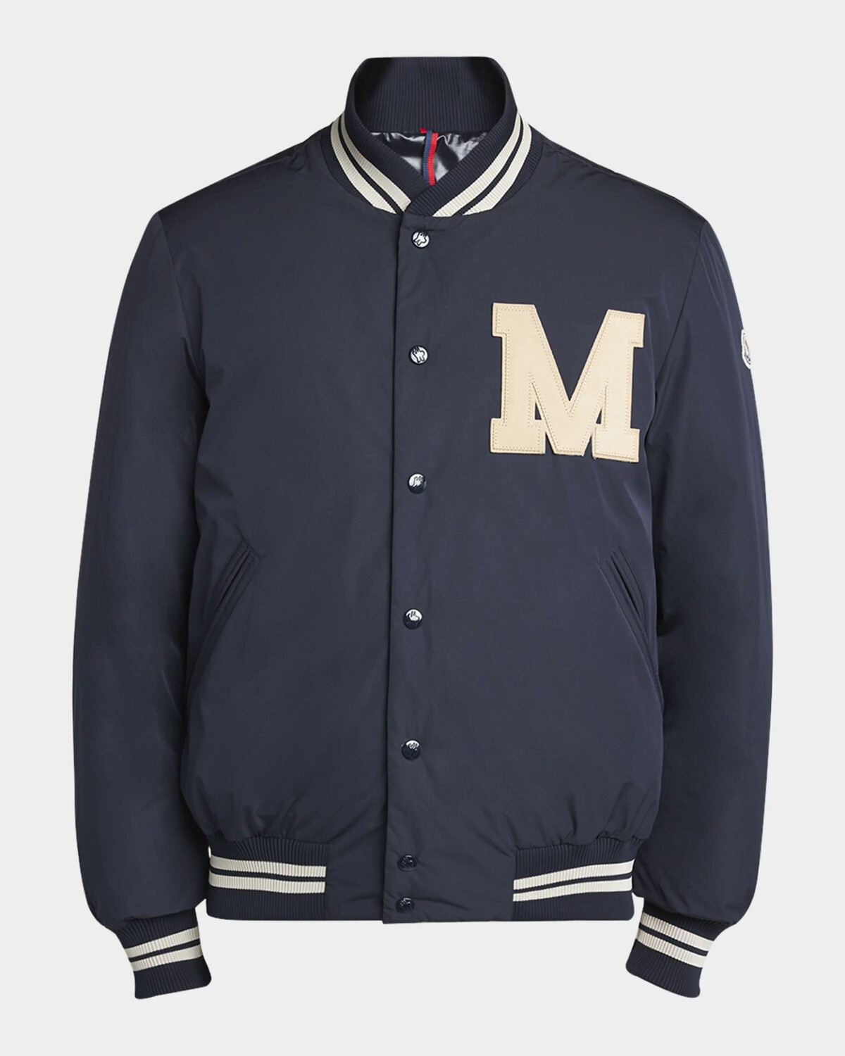 

Мужская университетская куртка-бомбер с подкладкой из лателтина Moncler, темно-синий
