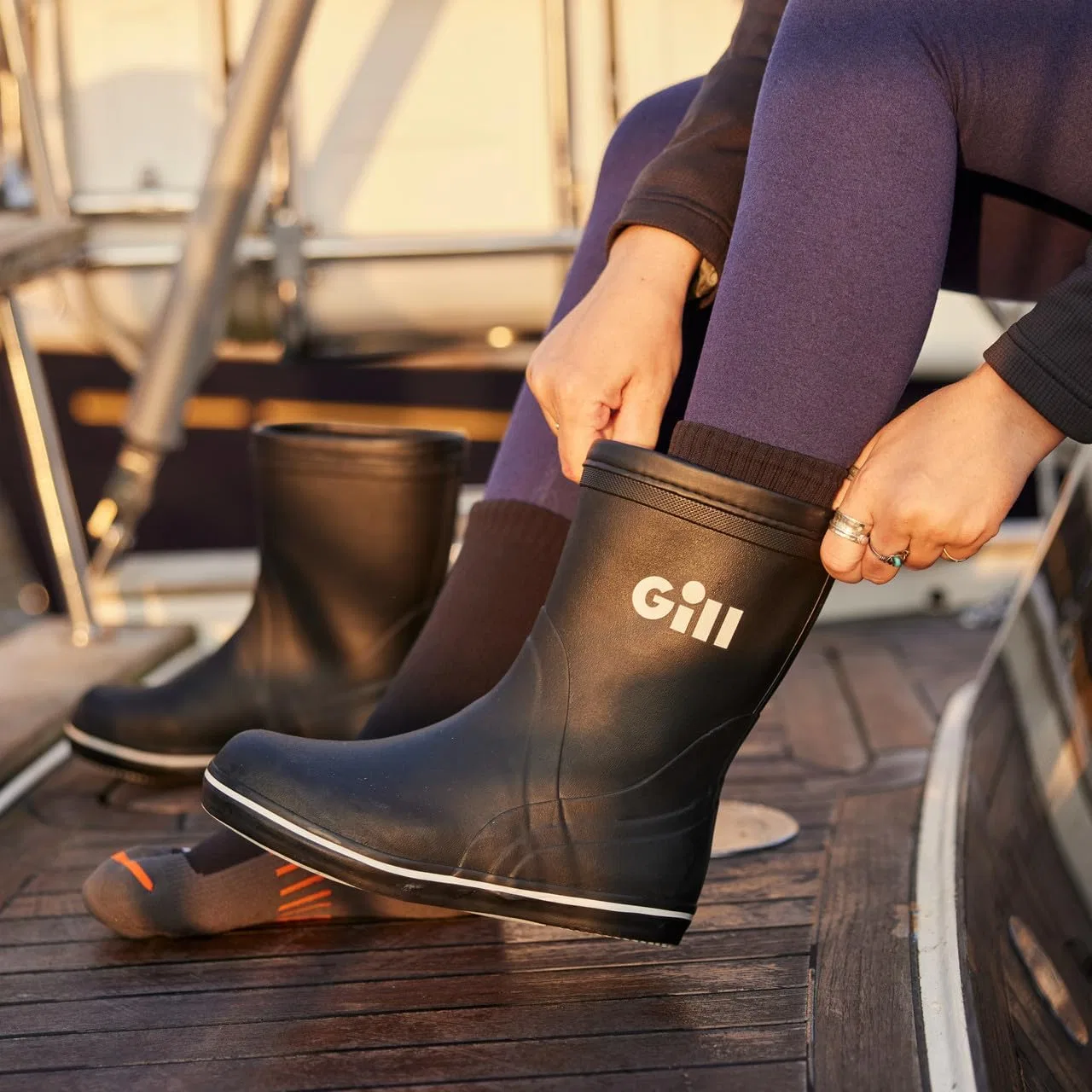 Парусные ботинки Gill Short Cruising Sailing Boots 917 - черные — фото 2